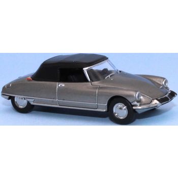 Citroen DS 19 Cabriolet, geschlossenes Verdeck, Imperial grau, Baujahr 1963-1967, (Modell von Brekina)