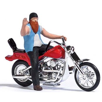 US Motorrad mit Biker