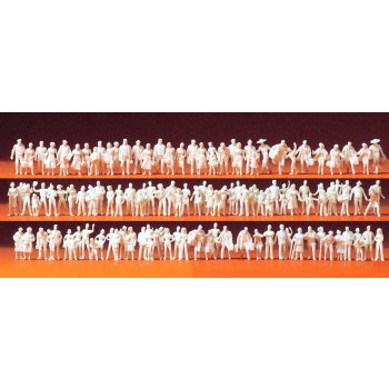 Reisende, Passanten, 120 unbemalte Figuren, Maßstab 1:160