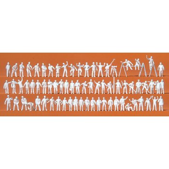 Auf der Arbeit. 70 unbemalte Figuren, Bausatz, Spur N