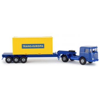 Büssing LS 11 FS 20ft-Boxcontainer-Sattelzug, Trans-Europa