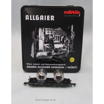 Märklin Museumswagen 1998, Georg Allgaier Uhingen Museum 1998 (6-achsiger Rungenwagen beladen mit Metallrollen, in Belchschatulle)