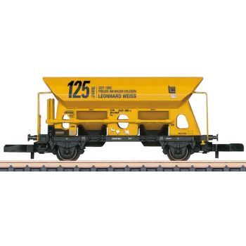 Märklin Museumswagen 2025 Spur Z, mini-club, Drehschieber-Seitenentladewagen Bauart Fcs der DB, LEONHARD WEISS - 125 Jahre, Freude am Bauen Erleben