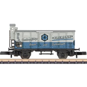 Märklin Museumswagen 2026 Spur Z mini-club, Gedeckter Güterwagen Bauart G10, KLEEMANN Leistungsfähige Brech- und Siebanlagen, Göppingen, in Metalldose