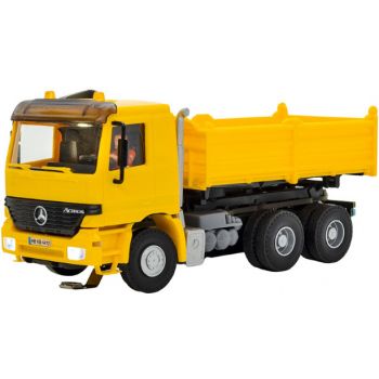 Mercedes-Benz Actros 3-achs Kipper LKW mit Rundumleuchten, gelb, Basis, Funktionsmodell