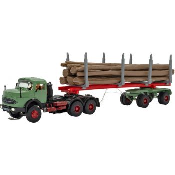 Mercedes-Benz LAK 2624 Rundhauber, 3Achs Zugmaschine mit Langholztransporter, Basis, Funktionsmodell