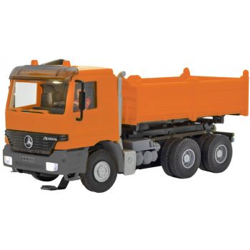 Mercedes-Benz Actros 3-achs Kipper LKW mit Rundumleuchten, kommunalorange, Basis Funktionsmodell CarMotion