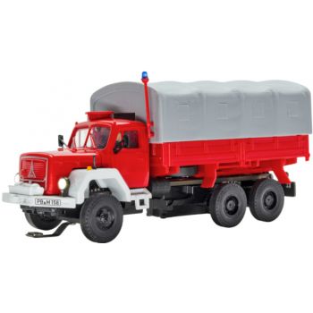 Magirus Jupiter 3-achs Pritsche/Plane mit Blaulicht, Feuerwehr, Basis Funktionsmodell CarMotion