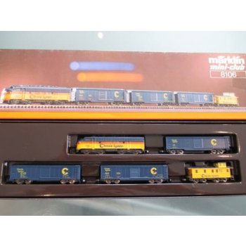 Zugpackung, Diesellok F7 mit 3 Boxcar und 1 Caboose, mini-club