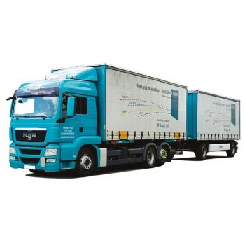 MAN TGS LX - Gardinen-Wechselkofferhängerzug, Hellmond & Plank