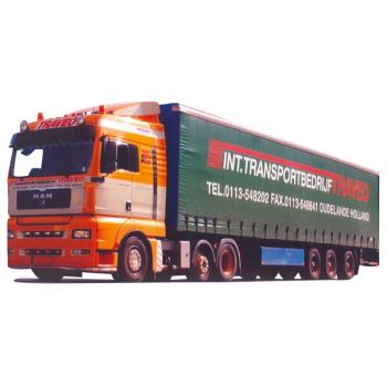 MAN TGX XLX/Aerop. - Gardinenkoffersattelzug, Traveo