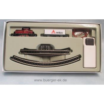 Willich (Batterie-Startpackung mit Diesellok, Containerwagen Willich und Schienen)