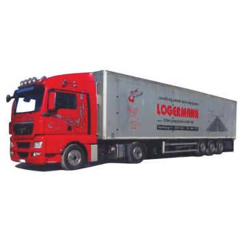 MAN TGX XLX Aerop., Schubboden-Sattelzug, Logermann