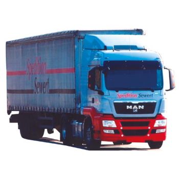 MAN TGS LX/Aerop., Gardinen-Koffersattelzug, Sewert