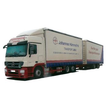 Mercedes-Benz Actros MP3 L, Gardinen-Tandemhängerzug, Hümmelink