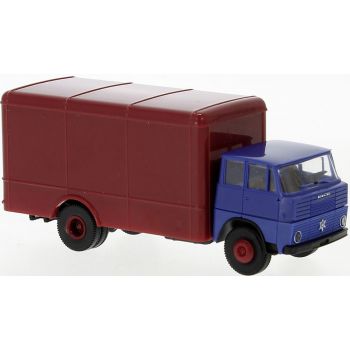 Henschel HS 16 TL Koffer-LKW, blau/rot, Baujahr 1962, Economy