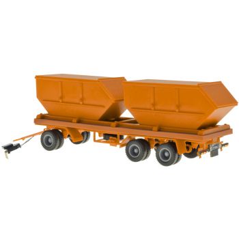 3-achs Tieflade-Absetzmuldenanhänger, kommunalorange, Funktionsmodell CarMotion