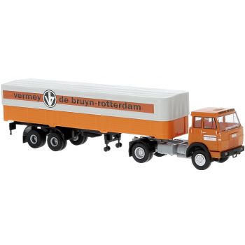 Henschel F161 Pritschen-/Planensattelzug,  vermey de bruyn Rotterdam, Plane grau, Niederlande