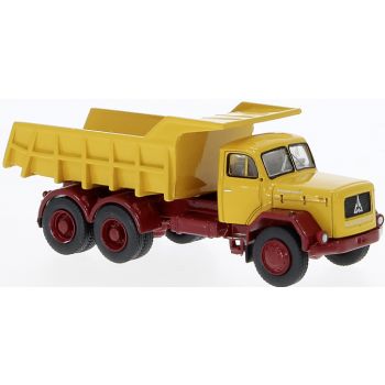 Magirus Jupiter 3achs-Muldenkipper, dunkelgelb/dunkelrot, Baujahr 1960