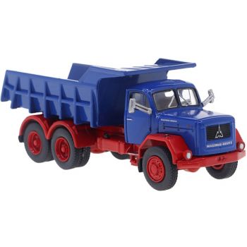 Magirus Jupiter 3achs-Muldenkipper, blau/rot, Baujahr 1960