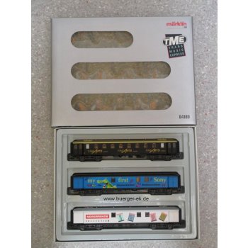 TME Trans Music Express Zugpackung, Inhalt: 3 4achsige Ausstellungswagen, 