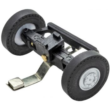 Voderachse komplett montiert mit Lenkarm und Magnet für CarMotion LKW