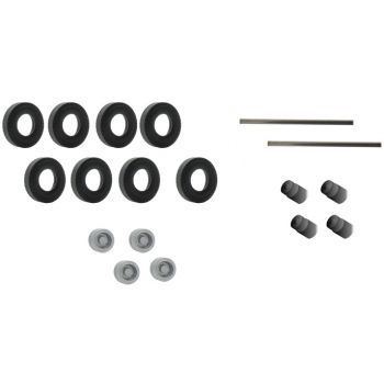 Nachrüst-Set für Kibri Anhänger und Auflieger, Zwillingsbereifung, Carmotion