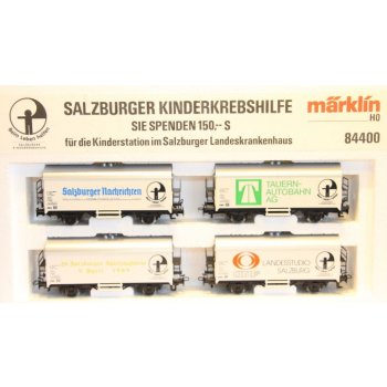 Salzburger Kinderkrebshilfe, 4 Wagen (4415) ÖBB: 1) Salzburger Nachrichten 2) Taunern-Autobahn AG 3) ORF Landesstudio Salzburg 4) 20.Salzburger Spiel-