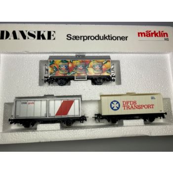 DANSKE Saerprduktioner DSB Set: 1x NIKOLINE CITRON NIKOLINE APPELSIN NIKOLINE GRAPE (4415), 1x DSB gods (4481), 1x DFDS Transport (4481)