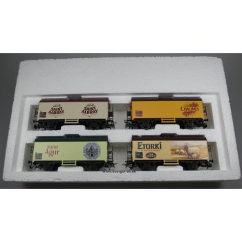 Französische Käsepackung: Inhalt 4 Wagen (4415) SNCF: 1) Saint Albray 2) CHAUMES 3) Saint Agur 4) ETORKI LE FROMAGE BASQUE PUR BREBIS