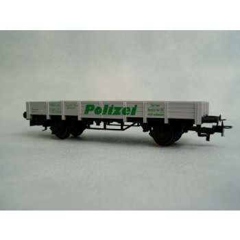 Niederbordwagen 'POLIZEI', silbern, 2achsig