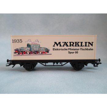 Märklin Elektrische Miniatur Tischbahn Spur OO 1935 Krokodil, wechselseitig mit märklin HO 1995 ICE (Containerwagen)