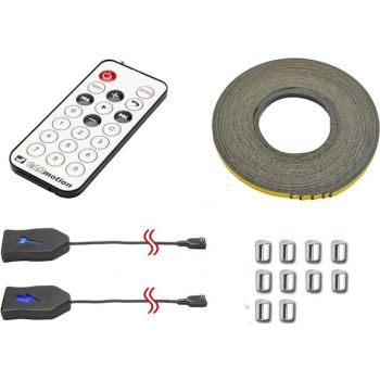 Zubehör-Set für LKW und Bus: Fernbedienung, 10 Meter Magnetband (0,5 mm), 10 Dauermagnete, ein Lade- sowie Programmiergerät, CarMotion