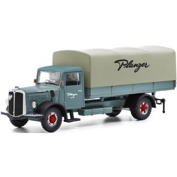 Saurer S4C Pritschen/Plane LKW, Planzer Transporte, Schweiz