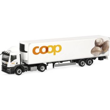 MAN TGS NN Kühlkoffer-Sattelzug, COOP Schweiz, (Herpa-Modell !)