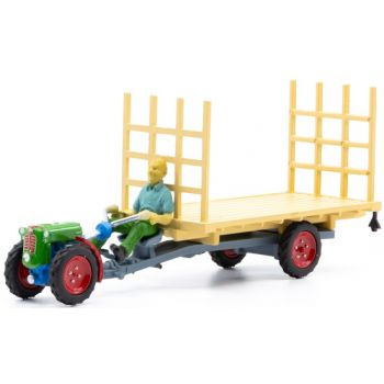 Rapid Special mit Anhänger und Figur, grün/grau