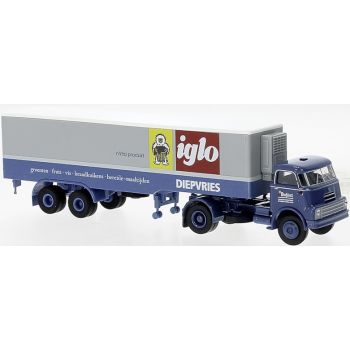 DAF Do 2000 Kühlkoffer-Sattelzug, Binfürst Iglo Diepvries, Baujahr 1957