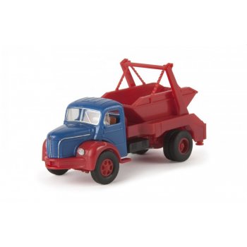 Berliet GLR 8, Absetzkipper, enzianblau/rot