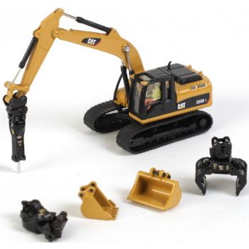 Cat 3200 L Hyraulik Raupenbagger mit austauschbaren Greiferwerkzeugen: Baggertieflöffel, Grabenlöffel, Sortiergreifer, Hammer, Schneidewerkzeug