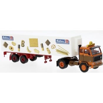 Volvo F89 Koffer-Sattelzug, Datra - Bahlsen, Dänemark, Baujahr 1972