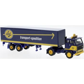 Volvo F89 Koffersattelzug, ASG transport-spedition, Schweden, Baujahr 1972