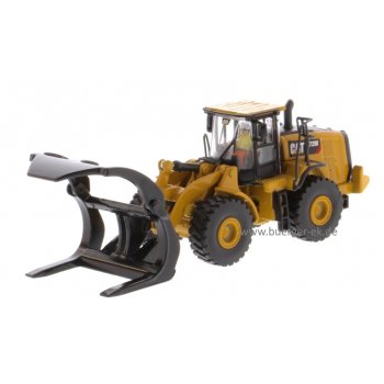 Cat 972M Schaufellader mit Holzgreifer