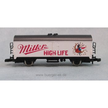 Miller High Life (Bierwagen U.S.A., Emblem 'Tänzerin' bunt, Stirnseiten weiß/silbergrau)