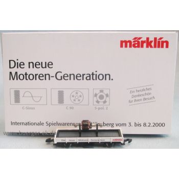 märklin Die neue Motoren-Generation (spez.Verpackung, Internationale Spielwarenmesse Nürnberg 3. bis 8.2.2000) (Niederbordwagen)