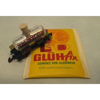 Glühwein  Märklin wünscht frohe Weihnachten und ein gutes neues Jahr 2003, Glaskesselwagen mit Glühfix Gewürz für Glühwein, in spezieller Verpackung,