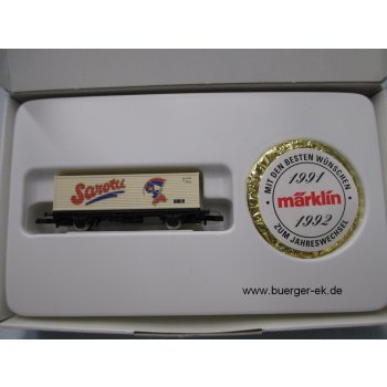 Märklin Jahreswechsel 1991/1992 SAROTTI (Containerwagen in spez.Sonderpackung)
