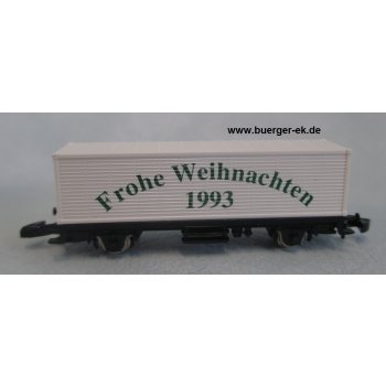 Frohe Weihnachten 1993 - märklin (wechselseitige Bedruckung), (Containerwagen)