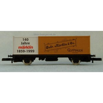 Märklin 140 Jahre 1859-1999 Gebr.Märklin & Co. Göppingen - Mit den besten Wünschen zum Jahreswechsel 98/99, mit Pin! (Containerwagen)