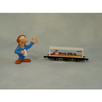 Märklin Alpha (Messe 1991) mit Comicfigur, Int.Spielwarenmesse 1991 Nürnberg (spezielle Verpackung), (Containerwagen)