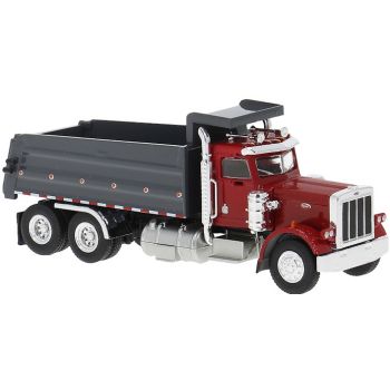 Peterbilt 359 Dumper, 3achs-US-Kipper-LKW, rot/dunkelgrau